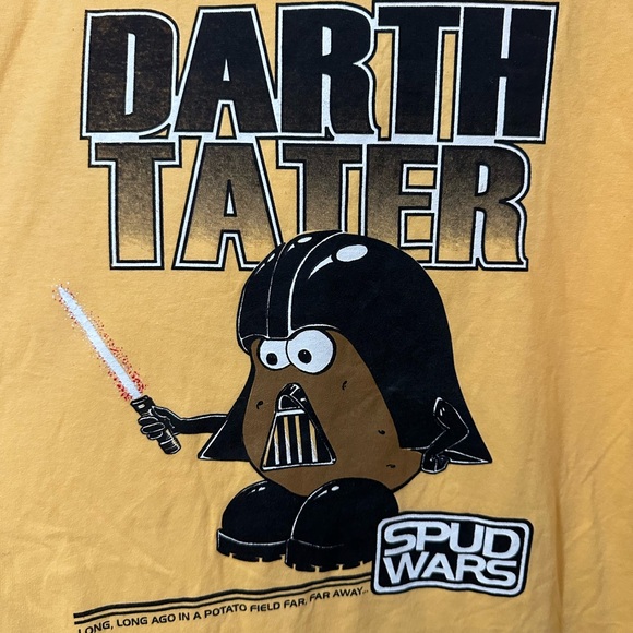 Vintage Spud Wars Darth Tater Idaho Potatoes T Shirt On Anvil Men’s Size X-Large - Picture 2 of 9